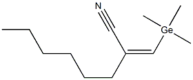 (Z)-2-ヘキシル-3-(トリメチルゲルミル)プロペンニトリル 化学構造式