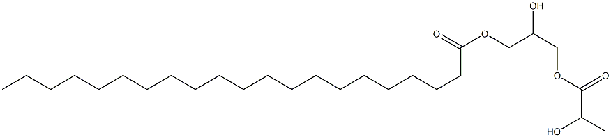 2-Hydroxypropionic acid 2-hydroxy-3-henicosanoyloxypropyl ester Structure