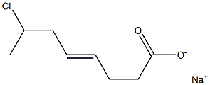 7-Chloro-4-octenoic acid sodium salt Structure