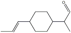 2-[4-(1-プロペニル)シクロヘキシル]プロパナール 化学構造式