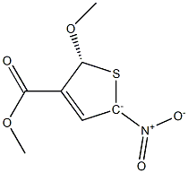 (5R)-4-Methoxycarbonyl-2-nitro-5-methoxy-2,5-dihydrothiophen-2-ide Structure