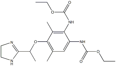 2-[1-(3,4-Di(ethoxycarbonylamino)-2-methyl-6-methylphenoxy)ethyl]-2-imidazoline Structure