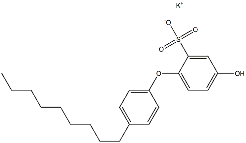 4-Hydroxy-4'-nonyl[oxybisbenzene]-2-sulfonic acid potassium salt,,结构式