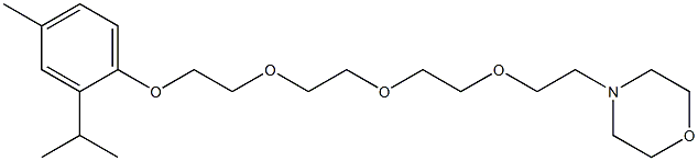 4-[2-[2-[2-[2-(2-イソプロピル-4-メチルフェノキシ)エトキシ]エトキシ]エトキシ]エチル]モルホリン 化学構造式