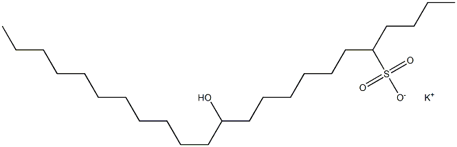 12-Hydroxytricosane-5-sulfonic acid potassium salt,,结构式
