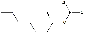 (-)-ジクロリド亜りん酸(S)-1-メチルヘプチル 化学構造式