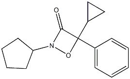 2-Cyclopentyl-4-cyclopropyl-4-phenyl-1,2-oxazetidin-3-one 结构式