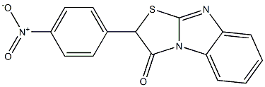 2-(4-ニトロフェニル)チアゾロ[3,2-a]ベンゾイミダゾール-3(2H)-オン 化学構造式