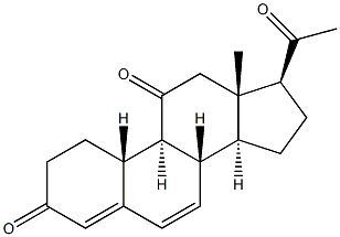 19-Norpregna-4,6-diene-3,11,20-trione Struktur