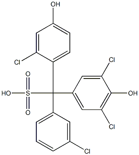 (3-Chlorophenyl)(2-chloro-4-hydroxyphenyl)(3,5-dichloro-4-hydroxyphenyl)methanesulfonic acid