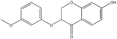 3-(3-Methoxyphenoxy)-7-hydroxy-2H-1-benzopyran-4(3H)-one Struktur
