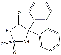 4,4-ジフェニル-4,5-ジヒドロ-1,2,5-チアジアゾール-3(2H)-オン1,1-ジオキシド 化学構造式