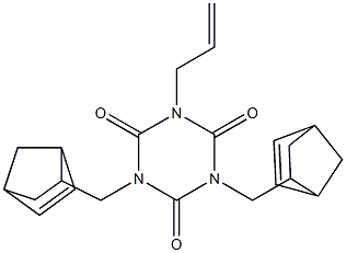 1-Allyl-3,5-bis(bicyclo[2.2.1]hept-5-en-2-ylmethyl)-1,3,5-triazine-2,4,6(1H,3H,5H)-trione Structure