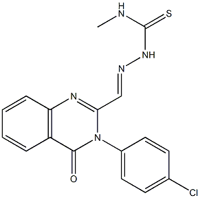 3-(4-Chlorophenyl)-2-[[[methylamino]thiocarbonylamino]iminomethyl]quinazolin-4(3H)-one,,结构式