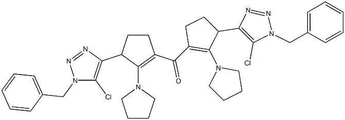 (5-Chloro-1-benzyl-1H-1,2,3-triazol-4-yl)[2-(1-pyrrolidinyl)cyclopenten-1-yl] ketone Struktur