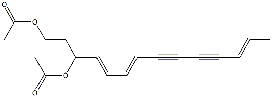 Diacetic acid (4E,6E,12E)-4,6,12-tetradecatriene-8,10-diyne-1,3-diyl ester Struktur