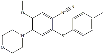 5-Methoxy-2-[(4-methylphenyl)thio]-4-morpholinobenzenediazonium,,结构式