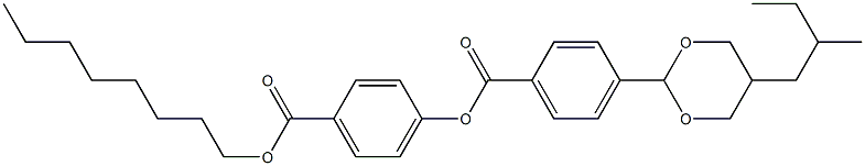 4-[[4-[5-(2-Methylbutyl)-1,3-dioxan-2-yl]benzoyl]oxy]benzoic acid octyl ester Structure