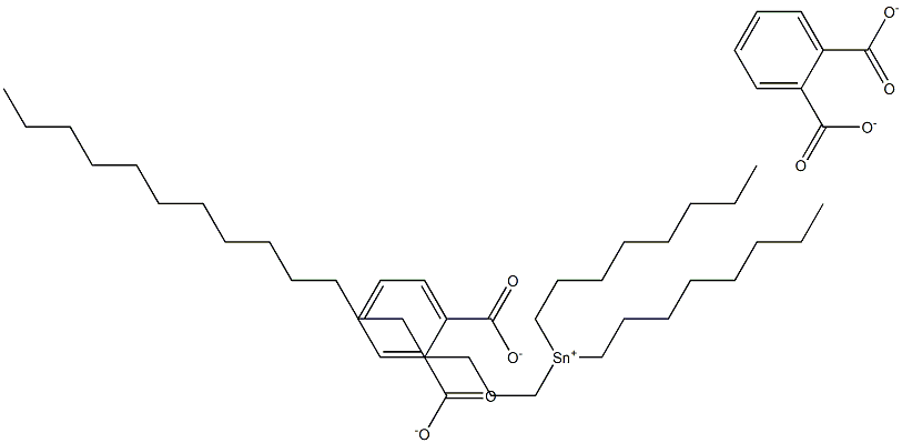 Bis(phthalic acid 1-heptadecyl)dioctyltin(IV) salt Structure