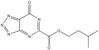 7-Oxo-7H-1,2,3-triazolo[4,5-d]pyrimidine-5-carboxylic acid (3-methylbutyl) ester Struktur