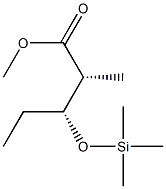 (2R,3R)-2-メチル-3-(トリメチルシリルオキシ)ペンタン酸メチル 化学構造式