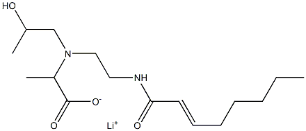 2-[N-(2-Hydroxypropyl)-N-[2-(2-octenoylamino)ethyl]amino]propionic acid lithium salt,,结构式