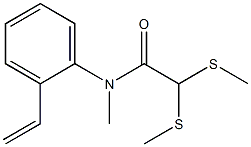 N-(2-Ethenylphenyl)-N-methylbis(methylthio)acetamide Structure