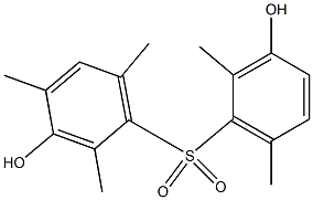 3,3'-Dihydroxy-2,2',4,6,6'-pentamethyl[sulfonylbisbenzene],,结构式