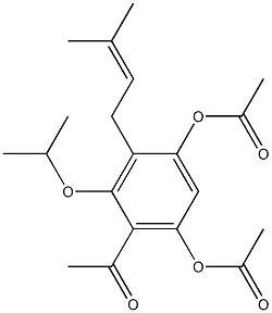 2'-(Isopropyloxy)-3'-(3-methyl-2-butenyl)-4',6'-diacetoxy-acetophenone,,结构式