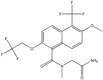 2-[N-[[2-(2,2,2-Trifluoroethoxy)-6-methoxy-5-trifluoromethyl-1-naphthalenyl]carbonyl]-N-methylamino]acetamide