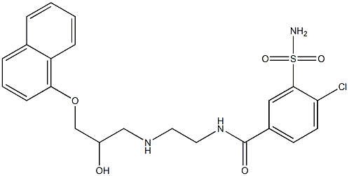  4-Chloro-3-sulfamoyl-N-[2-[[2-hydroxy-3-[(1-naphtyl)oxy]propyl]amino]ethyl]benzamide