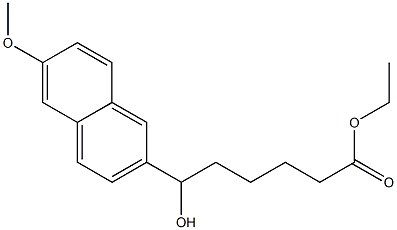 6-Hydroxy-6-[6-methoxy-2-naphtyl]hexanoic acid ethyl ester 结构式