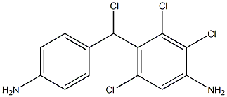 (4-Aminophenyl)(4-amino-2,3,6-trichlorophenyl)chloromethane Structure