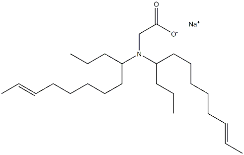 N,N-Di(10-dodecen-4-yl)aminoacetic acid sodium salt Structure