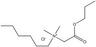 N,N-Dimethyl-N-(propoxycarbonylmethyl)hexylammonium chloride Structure