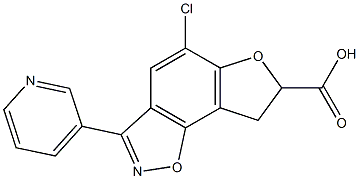 5-Chloro-7,8-dihydro-3-(3-pyridyl)furo[2,3-g][1,2]benzisoxazole-7-carboxylic acid Structure