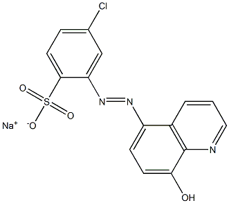 4-クロロ-2-[(8-ヒドロキシキノリン-5-イル)アゾ]ベンゼンスルホン酸ナトリウム 化学構造式