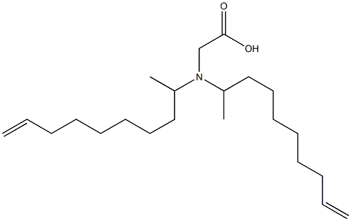 N,N-ジ(9-デセン-2-イル)アミノ酢酸 化学構造式