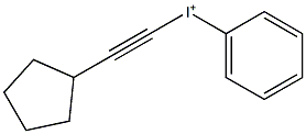 Phenyl(cyclopentylethynyl)iodonium Structure
