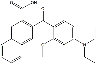 3-(4-Diethylamino-2-methoxybenzoyl)-2-naphthalenecarboxylic acid,,结构式