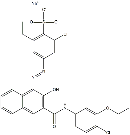 2-Chloro-6-ethyl-4-[[3-[[(4-chloro-3-ethoxyphenyl)amino]carbonyl]-2-hydroxy-1-naphtyl]azo]benzenesulfonic acid sodium salt