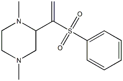 1,4-Dimethyl-2-(1-phenylsulfonylethenyl)piperazine,,结构式