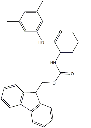 N-(3,5-Dimethylphenyl)-2-[[(9H-fluoren-9-yl)methoxycarbonyl]amino]-2-(2-methylpropyl)acetamide Structure