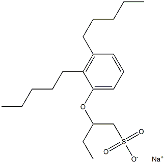 2-(2,3-Dipentylphenoxy)butane-1-sulfonic acid sodium salt Structure