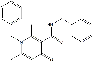 1-Benzyl-1,4-dihydro-2,6-dimethyl-N-benzyl-4-oxopyridine-3-carboxamide 结构式