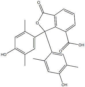 1,3-Dihydro-1,1-bis(4-hydroxy-2,5-dimethylphenyl)-3-oxoisobenzofuran-7-carboxylic acid Structure