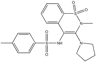 2-Methyl-4-(4-methylphenylsulfonylamino)-3-(1-pyrrolidinyl)-2H-1,2-benzothiazine 1,1-dioxide