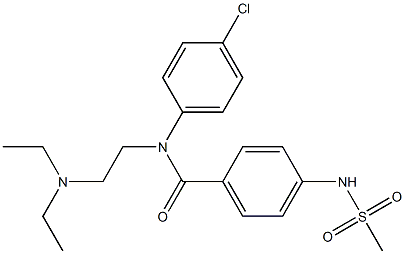 N-(4-Chlorophenyl)-N-[2-(diethylamino)ethyl]-4-[(methylsulfonyl)amino]benzamide,,结构式