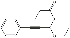 3-Ethoxy-4-methyl-1-phenyl-1-heptyn-5-one Structure