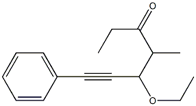 3-Ethoxy-4-methyl-1-phenyl-1-heptyn-5-one 结构式